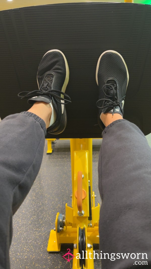 Wearing NowSweaty White Ankle Gym Socks