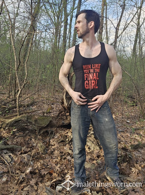 Wearing Only A Tanktop In The Woods