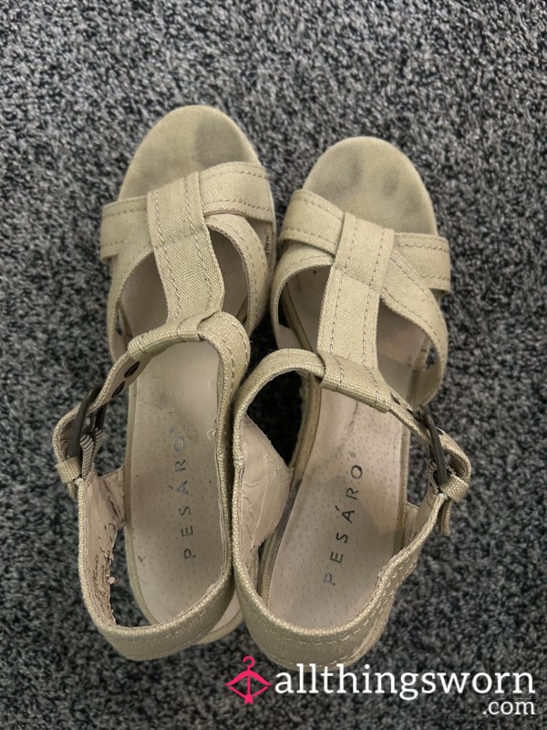 Wedge Heels Toe Imprints & STINKY 🥵