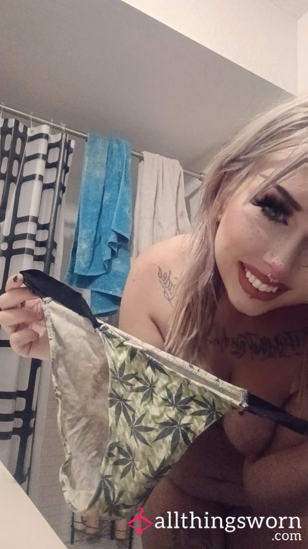 Weed Print Soiled Came In Panties Worn For 2 Days
