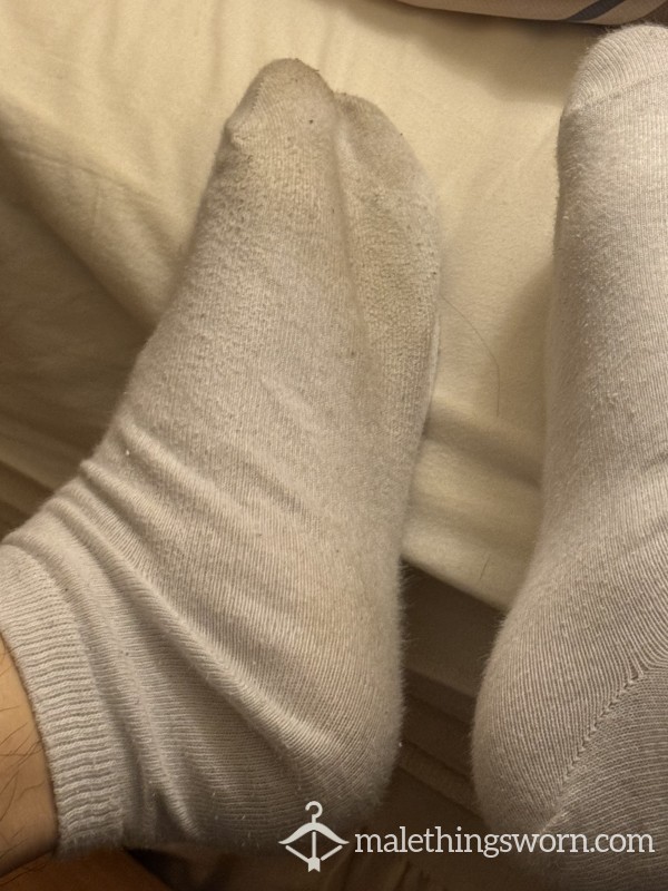 Week Old Sweaty And Well Worn White Socks