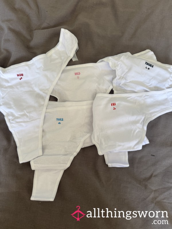 Weekday Thongs X5