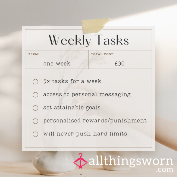 Weekly Tasks From Mistress Bambi