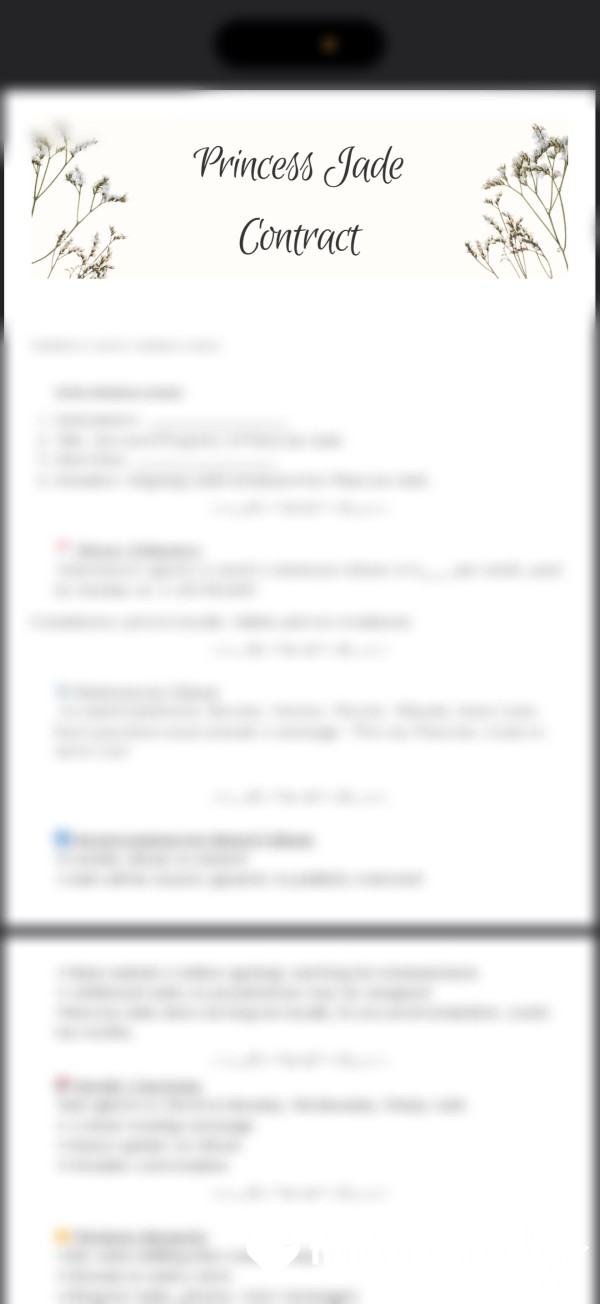 Weekly/monthly Contract