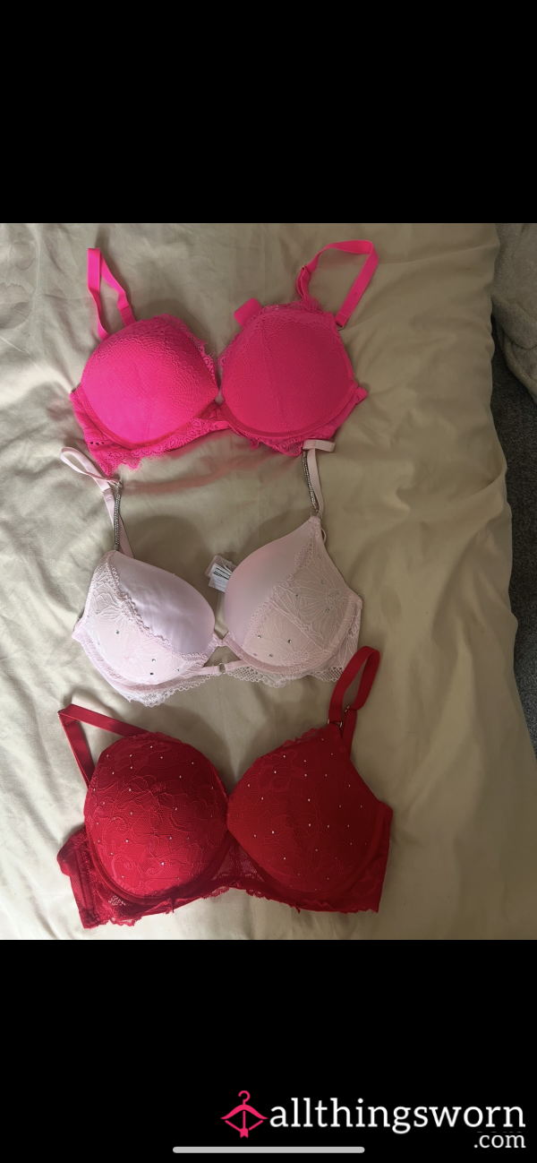 Weeks Worth Of Bright Bras, Worn For 24hr Minimum
