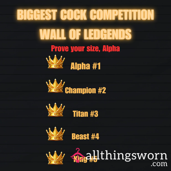 Welcome To The Biggest C*ck Competition, Where Only The Most Impressive Get Worshipped.