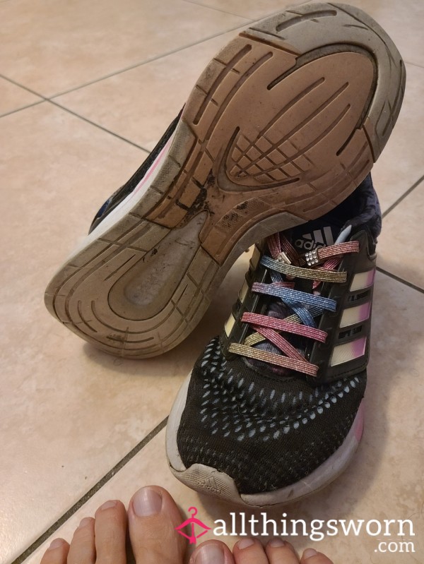 Well Loved Adidas Athletic Shoes