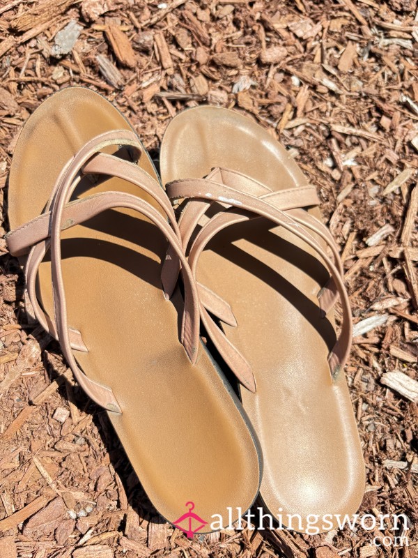 Well Loved And Worn, Salty & Sweaty Strappy Sandals