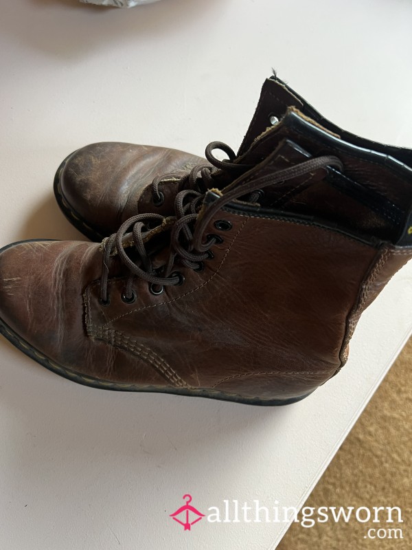 Well Loved Brown Leather Dr Marten Boots