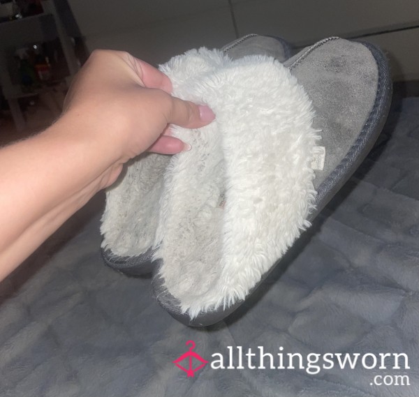 Well Loved Grey Slippers🩶