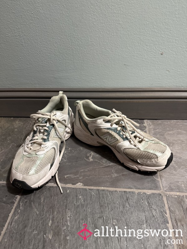 Stinky Lesbian New Balances Green