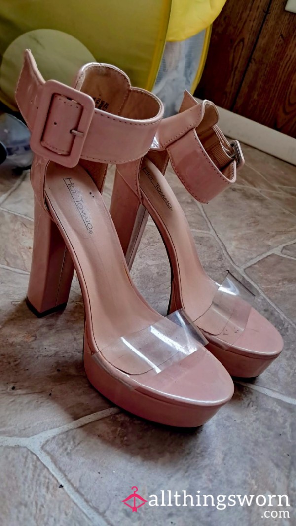 Well Loved Tan Chunky Heels