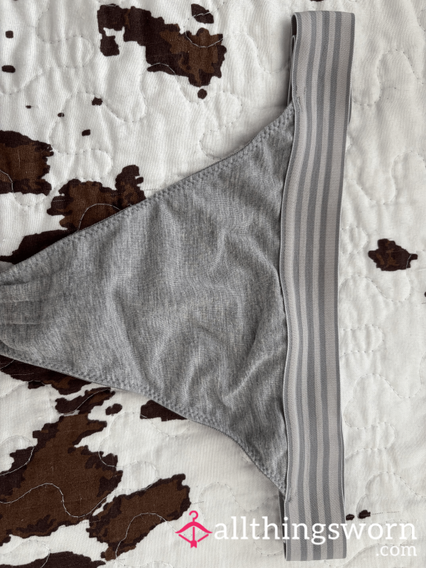 Well Loved, Well Worn Gray Thong