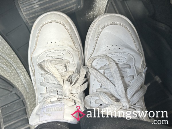 Well-Loved White Pumas – 12 Months Of Daily Training & Cardio Sweat