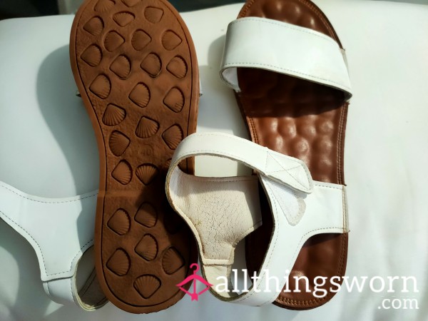 Well Loved White Summer Sandals