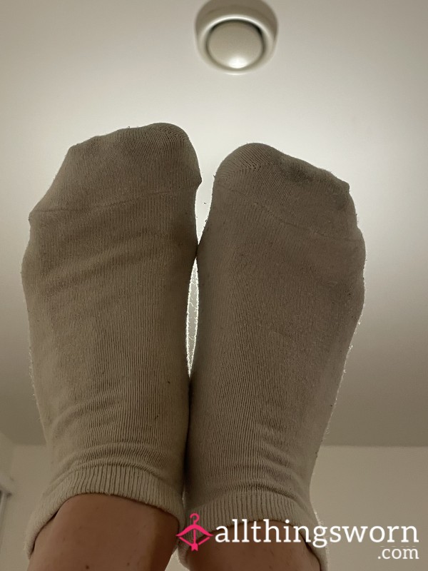 Well Loved White Trainer Socks