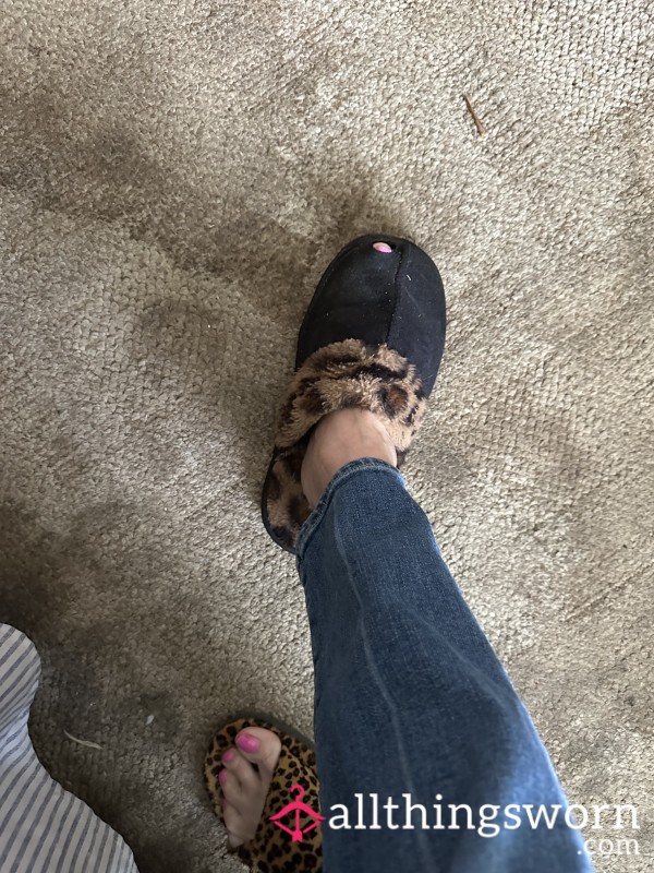 Well-Loved Worn Slippers | Mature Owner | Soft, Broken-In & Full Of Character