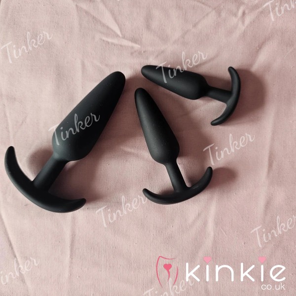 Well Used 3 Black Silicone Bu*t Plugs 🖤