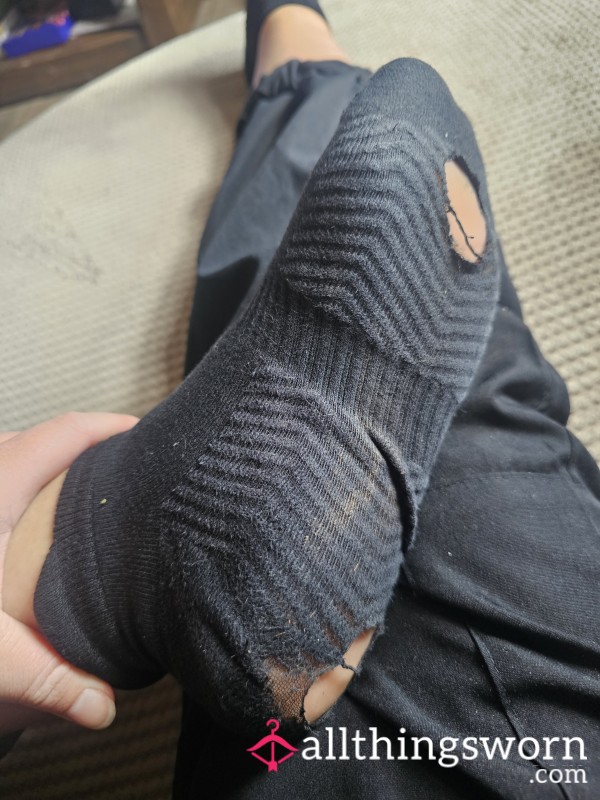 Well Used Black Ankle Socks
