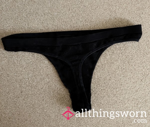 Well Used Black Thong