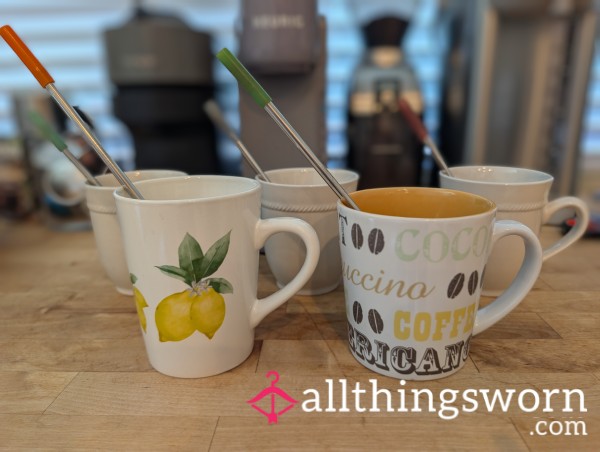 ☕🥢MY Well-Used Coffee Mugs, Metal Straws W/ Silicone Tips, & Chopsticks ☕🥢
