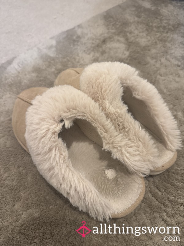 Well Used Cream Slippers