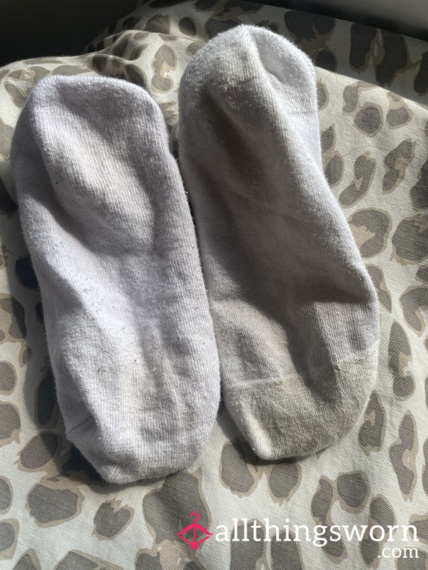 Well Used Dirty White Gym Socks