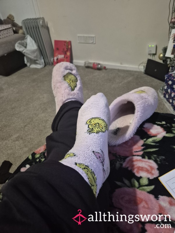 Well Used Grinch Socks