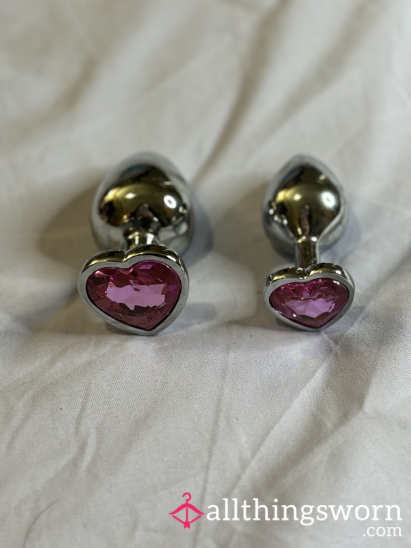Well Used Heart Jewel Bu*t Plugs