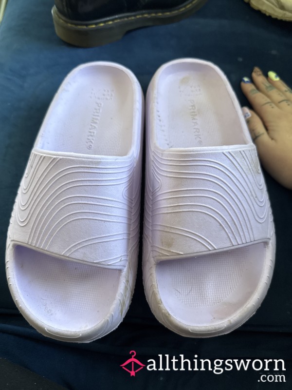Well Used Primark Lilac Sliders