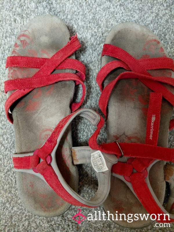 Well Used Sandals Red