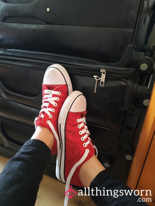 Well Used Sneakers [includes 10 Min Walking Barefoot In Public Video]