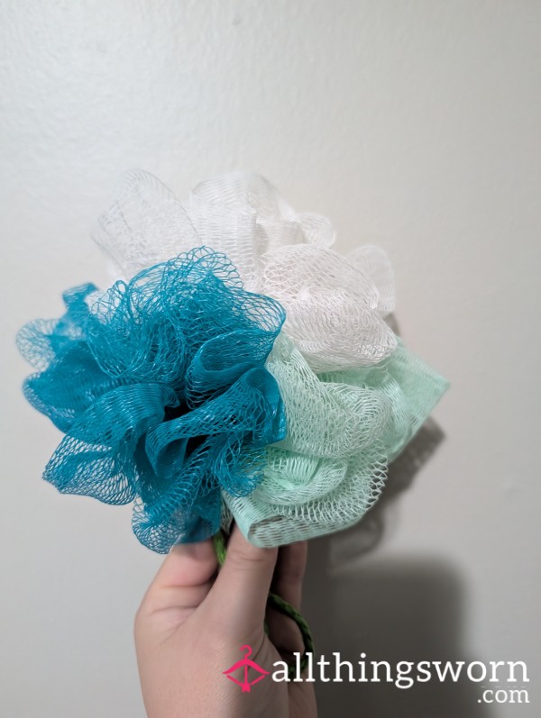 Well Used Tri-colored Loofah