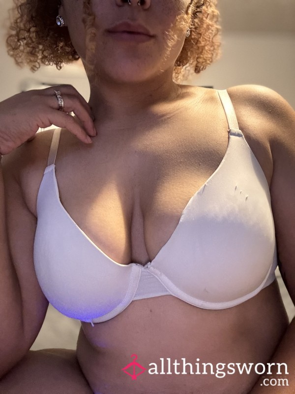 Well Used White Underwire Bra