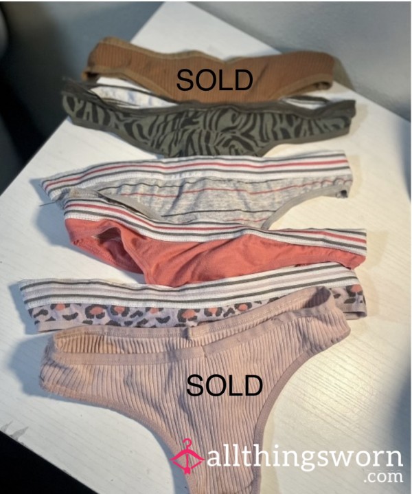 Well Worn Stained Thongs ✨ 2 DAY WEAR