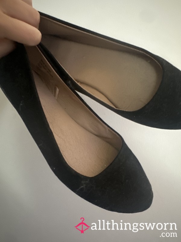 Well Work Black Flat Shoes