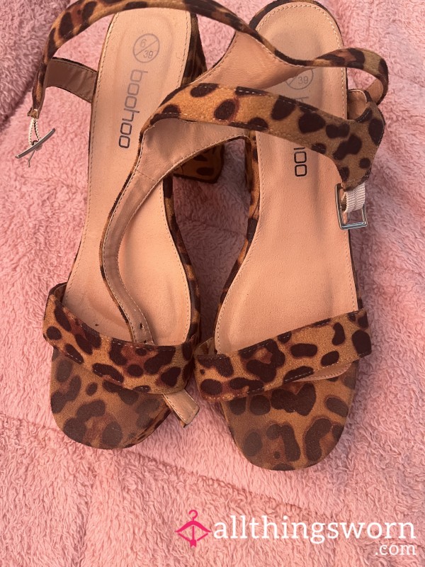Well Worn Leopard Print High Heels