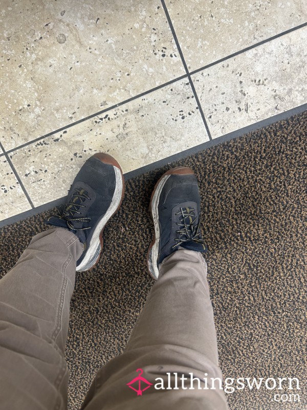 Well Worn 2 Year Old Steel Toe Shoes