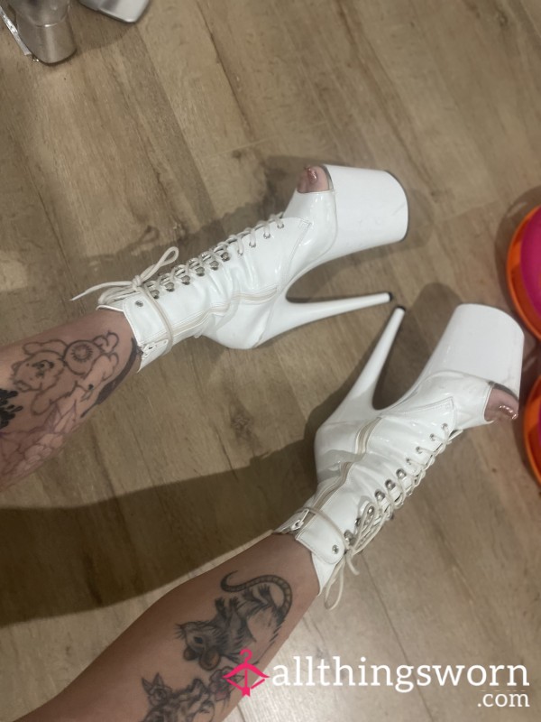 Used 8inch Open Toe Boots