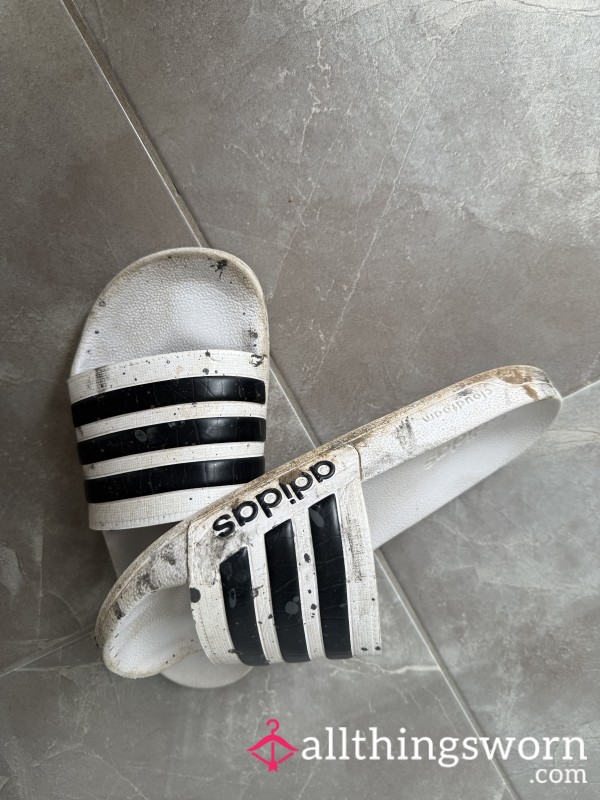 Well Worn Adidas Sliders