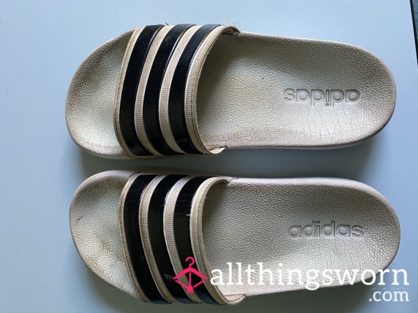 Well Worn Adidas Slides