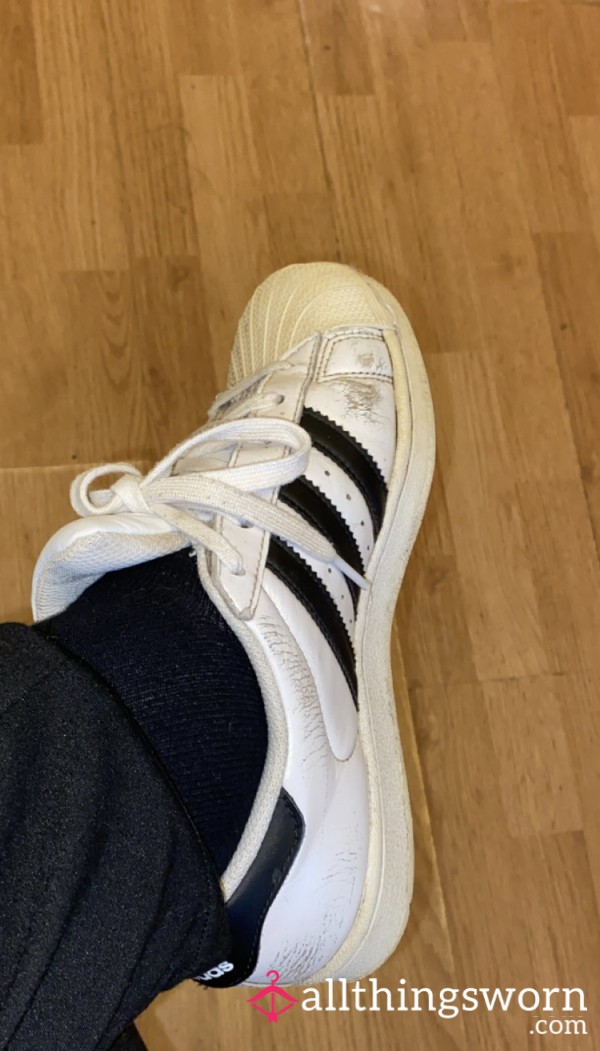 Well Worn Adidas Superstars Size 6