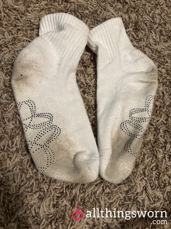 Well Worn And Dirty White Socks