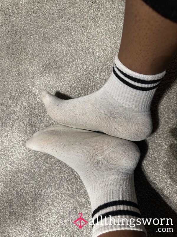 Well Worn And Love Pair Of White Socks Waiting To Be Love Again 🥰
