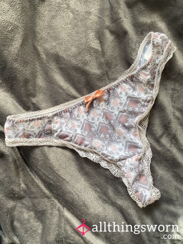 Well Worn And Stained Panties With Lace