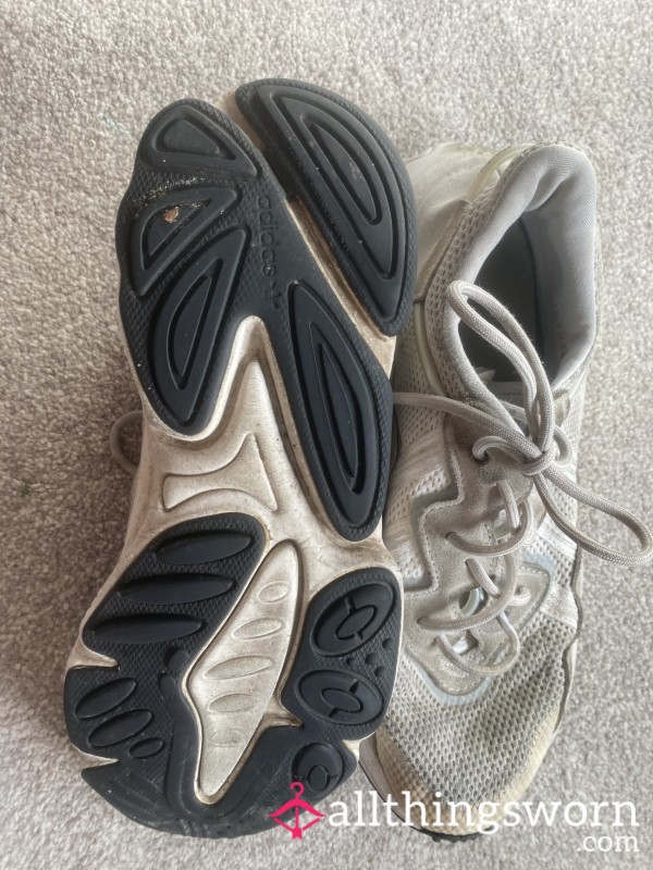 Well Worn And Sweaty Pair Gym Trainers