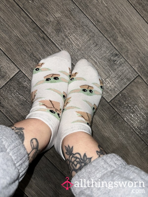 Well Worn Ankle Socks! These Have Yoda On For All Your Star Wars Fans!;)