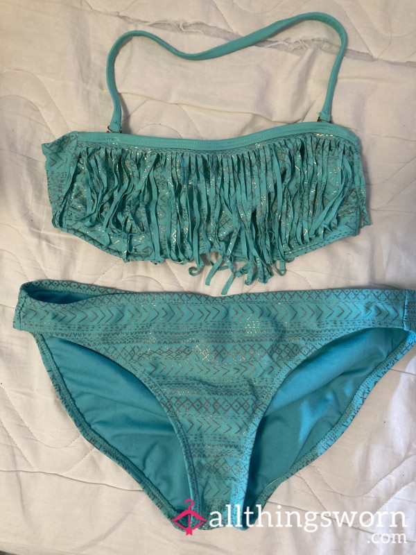 Well-Worn Aqua Blue Bikini
