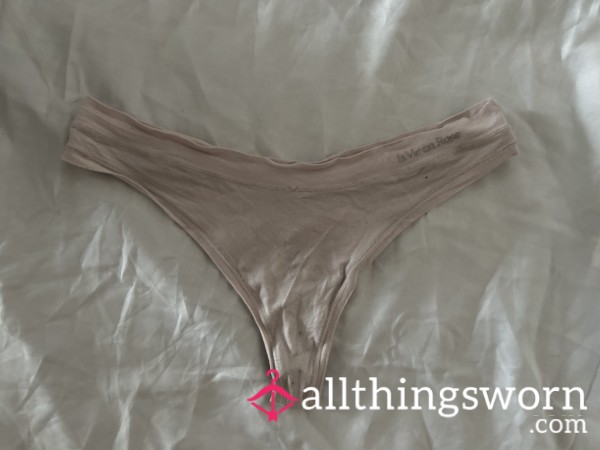 Well Worn Baby Pink Cotton Thong