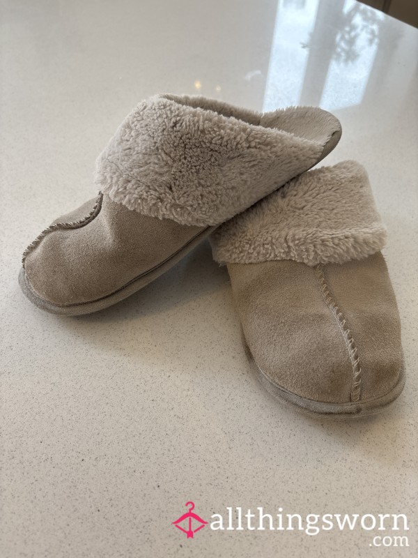 Well Worn Bare Feet White Company Slippers